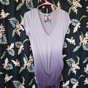 Eggplant dip dye dress
